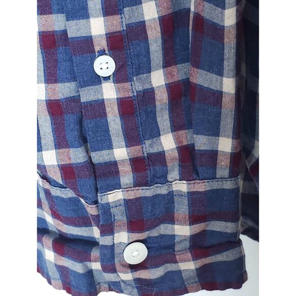 J.Crew Men's Blue & Red Plaid Button-Down Long Sleeve Shirt - Picture 10 of 12